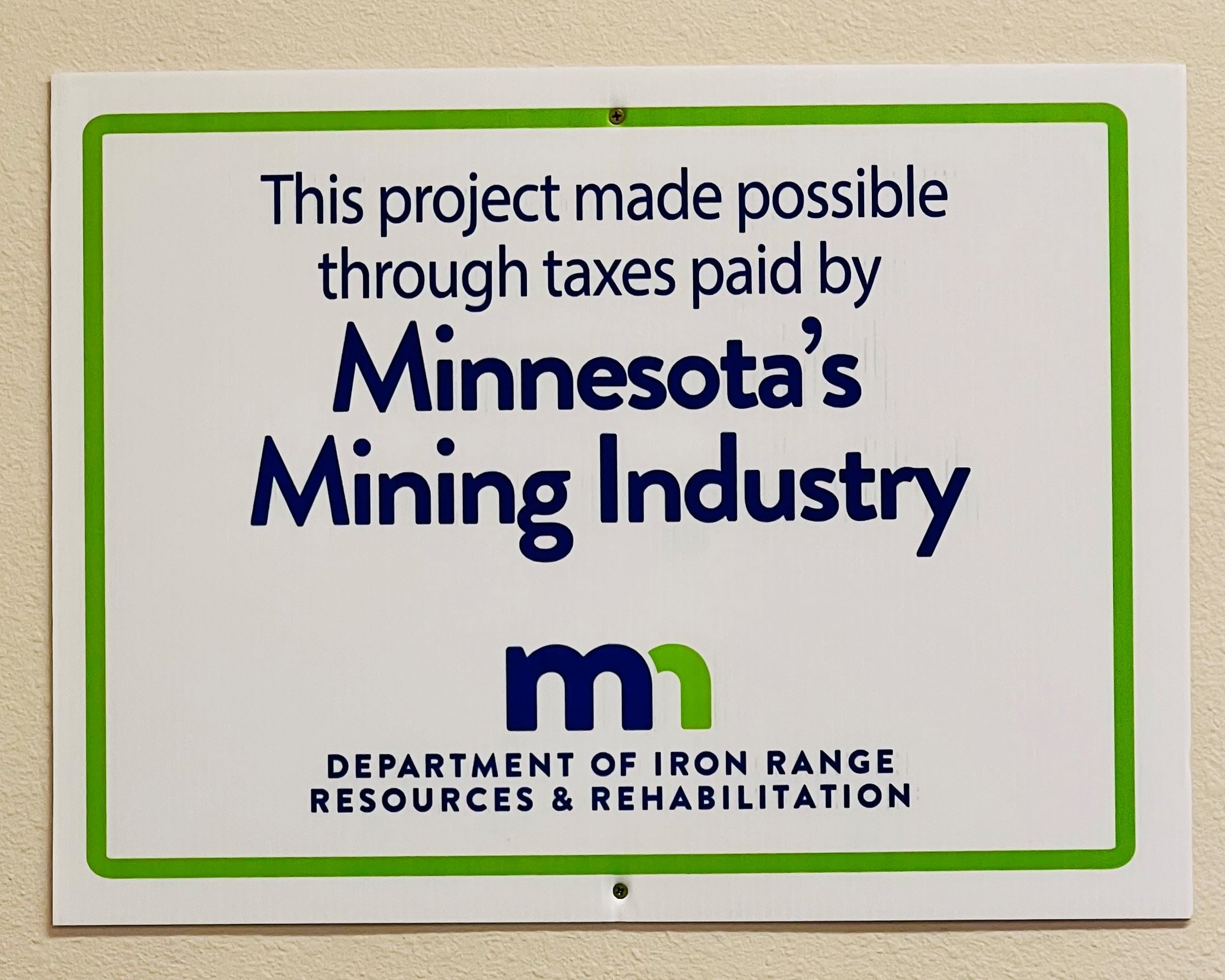 IRRR mining sign