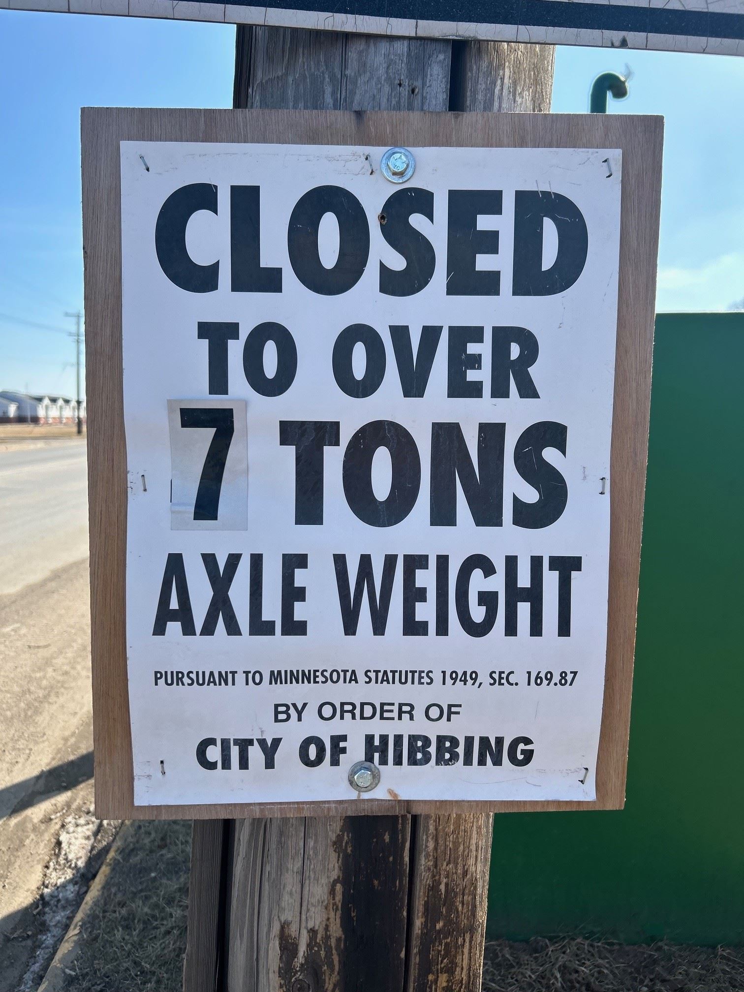 Spring Load Restrictions sign