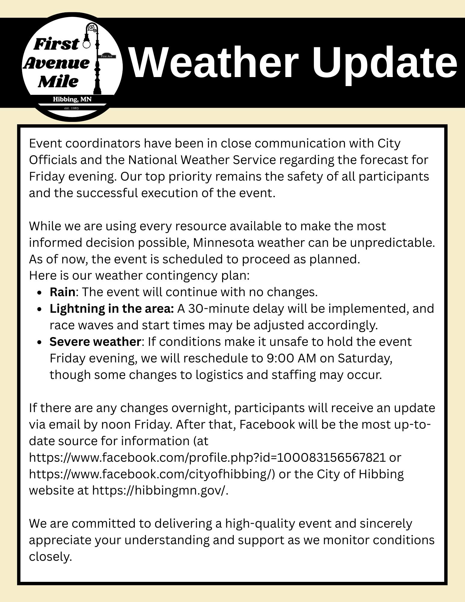 First Ave Mile Weather Update1 7.10.25