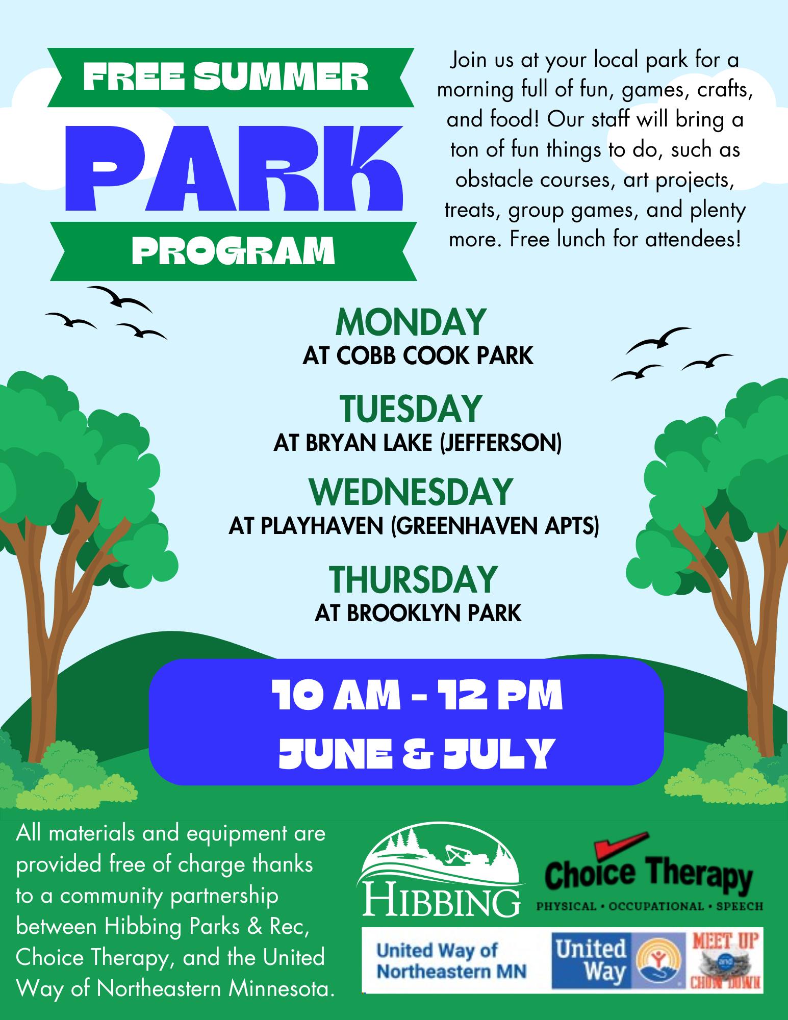 Summer Park Program 2024